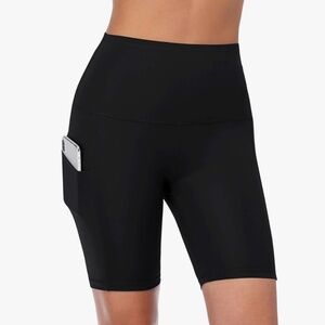 Women's High Waist Spandex Yoga Shorts with Pockets
